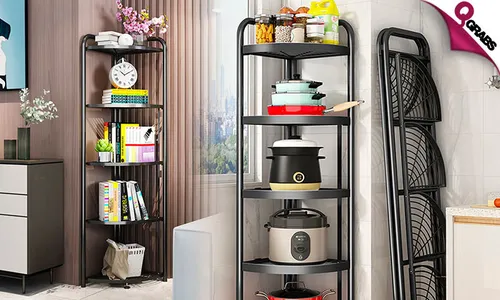 5-Tier Foldable Corner Rack!